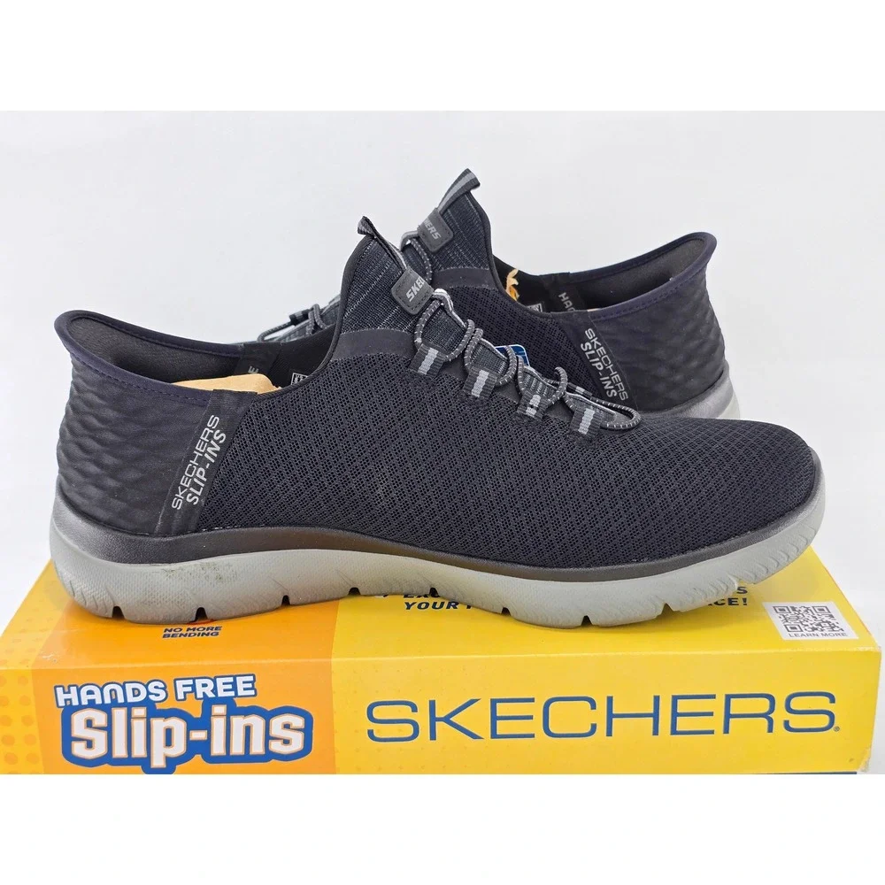 Skechers Summits High Range Hands Free Slip-ins Mens 8.5 Wide Black/Charcoal New